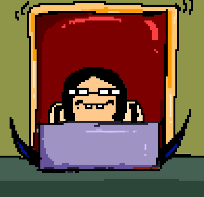 A pixel animation