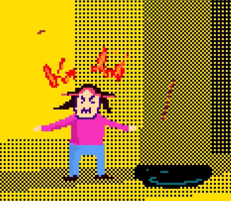 A pixel animation