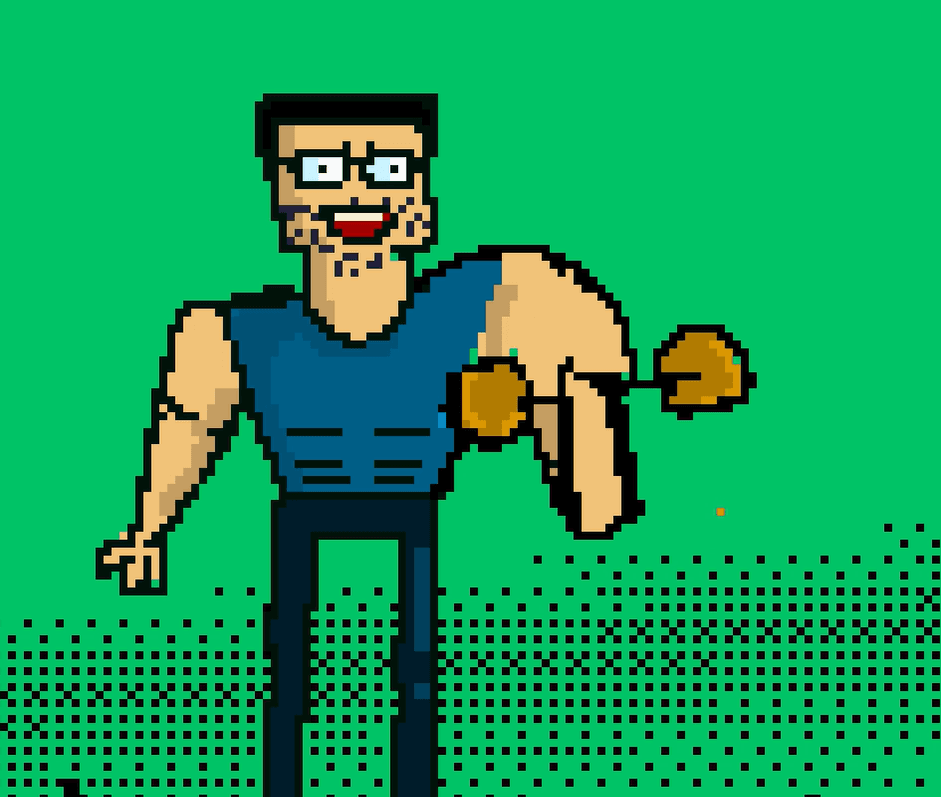 A pixel animation