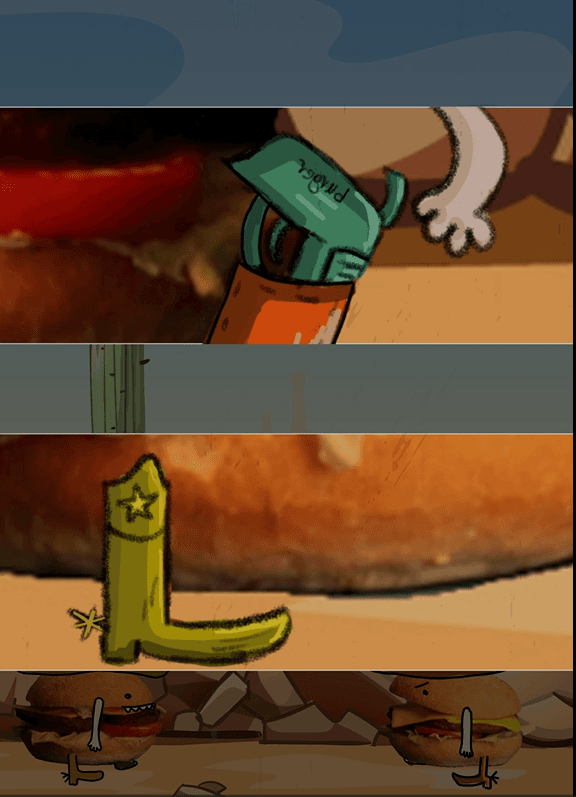A stop motion for a fast food restaurant.